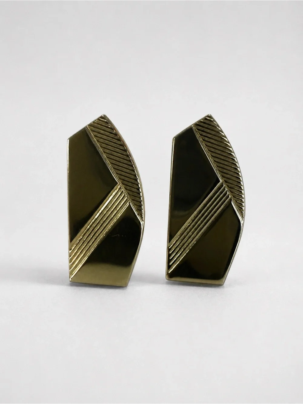 Men's Gold-Tone Geometric Cufflinks
